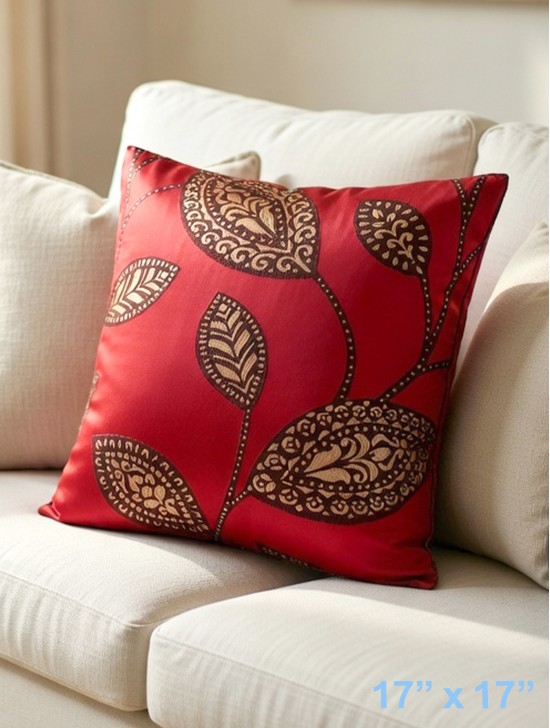 Leaf Print Cushion Cover & Filler